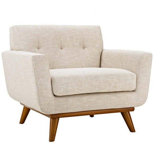 Engage Upholstered Fabric Armchair, Beige