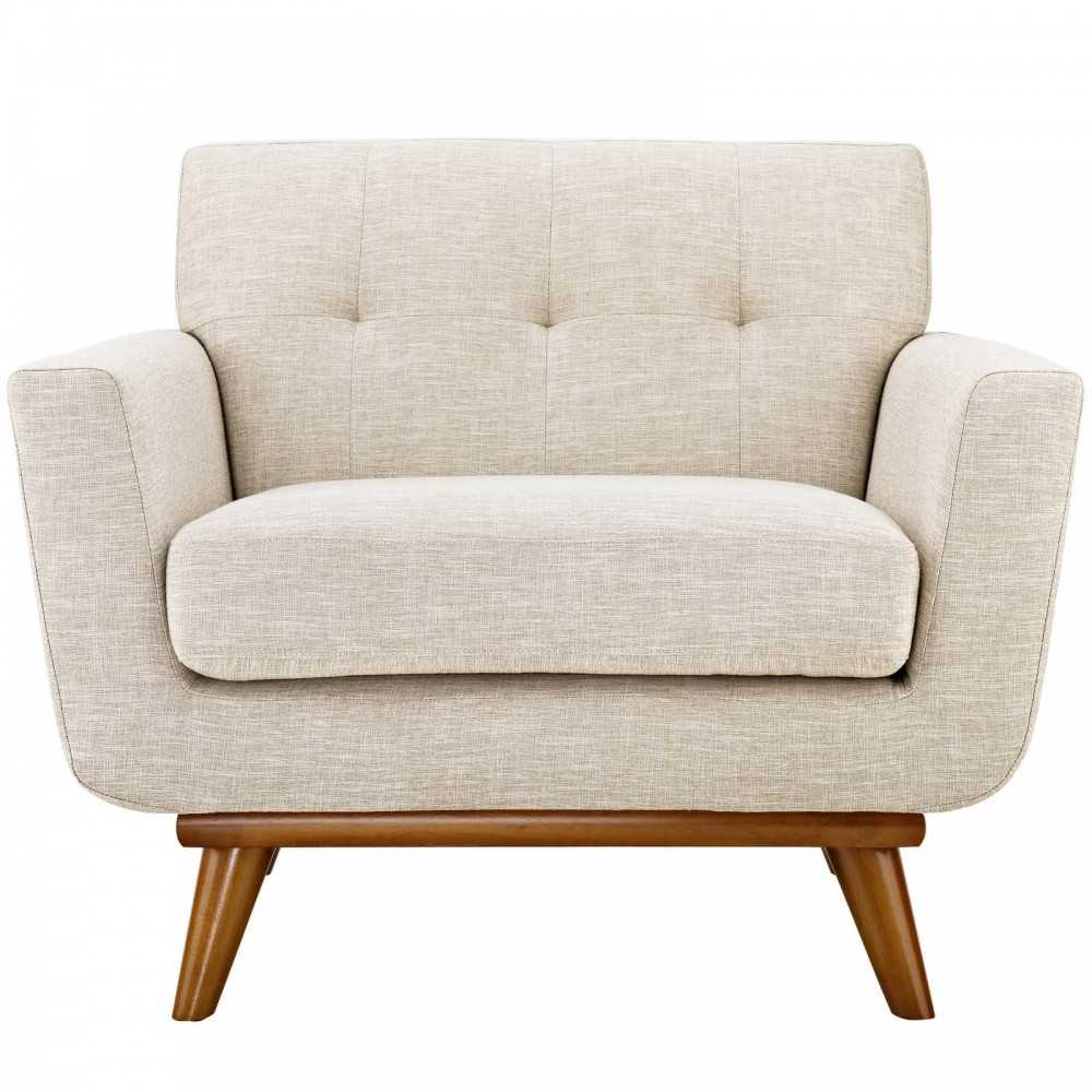 Engage Upholstered Fabric Armchair, Beige