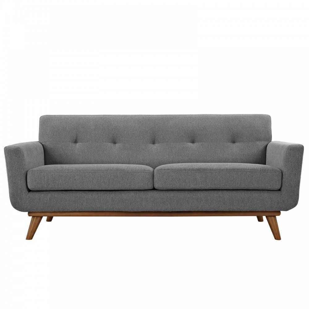 Engage Upholstered Fabric Loveseat, Expectation Gray