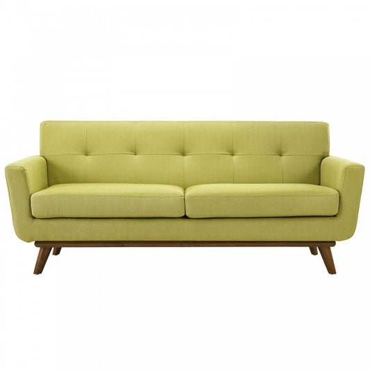 Engage Upholstered Fabric Loveseat, Wheatgrass