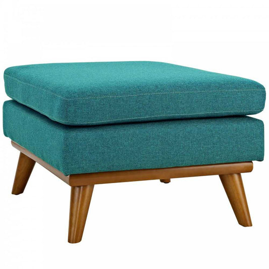 Engage Upholstered Fabric Ottoman, Teal