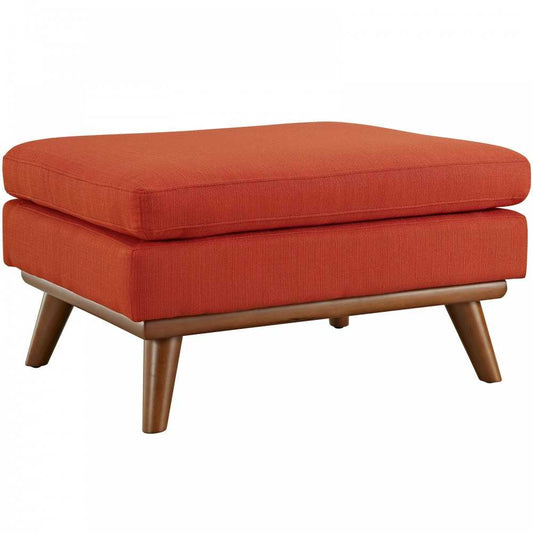 Engage Upholstered Fabric Ottoman, Atomic Red