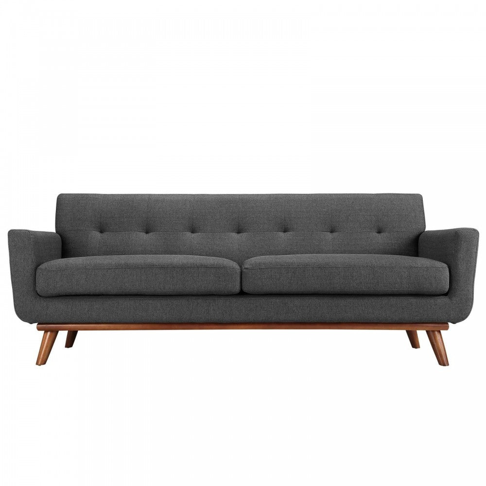 Engage Upholstered Fabric Sofa, Gray