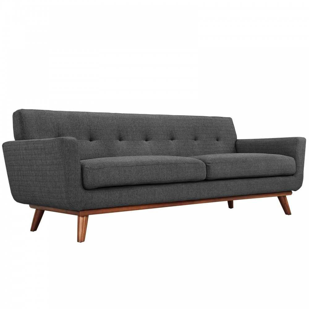 Engage Upholstered Fabric Sofa, Gray