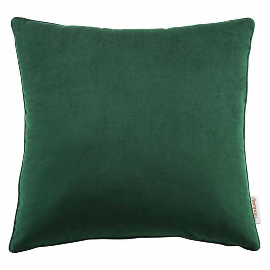 Enhance 18" Performance Velvet Throw Pillow, Green