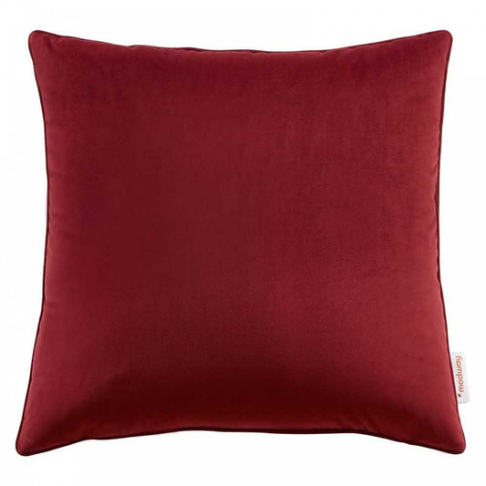 Enhance 18" Performance Velvet Throw Pillow, Maroon
