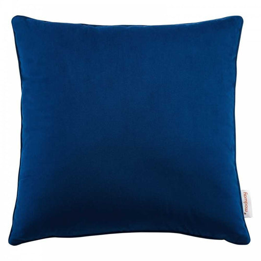 Enhance 18" Performance Velvet Throw Pillow, Navy