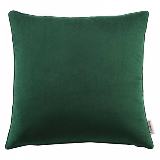 Enhance 20" Performance Velvet Throw Pillow, Green