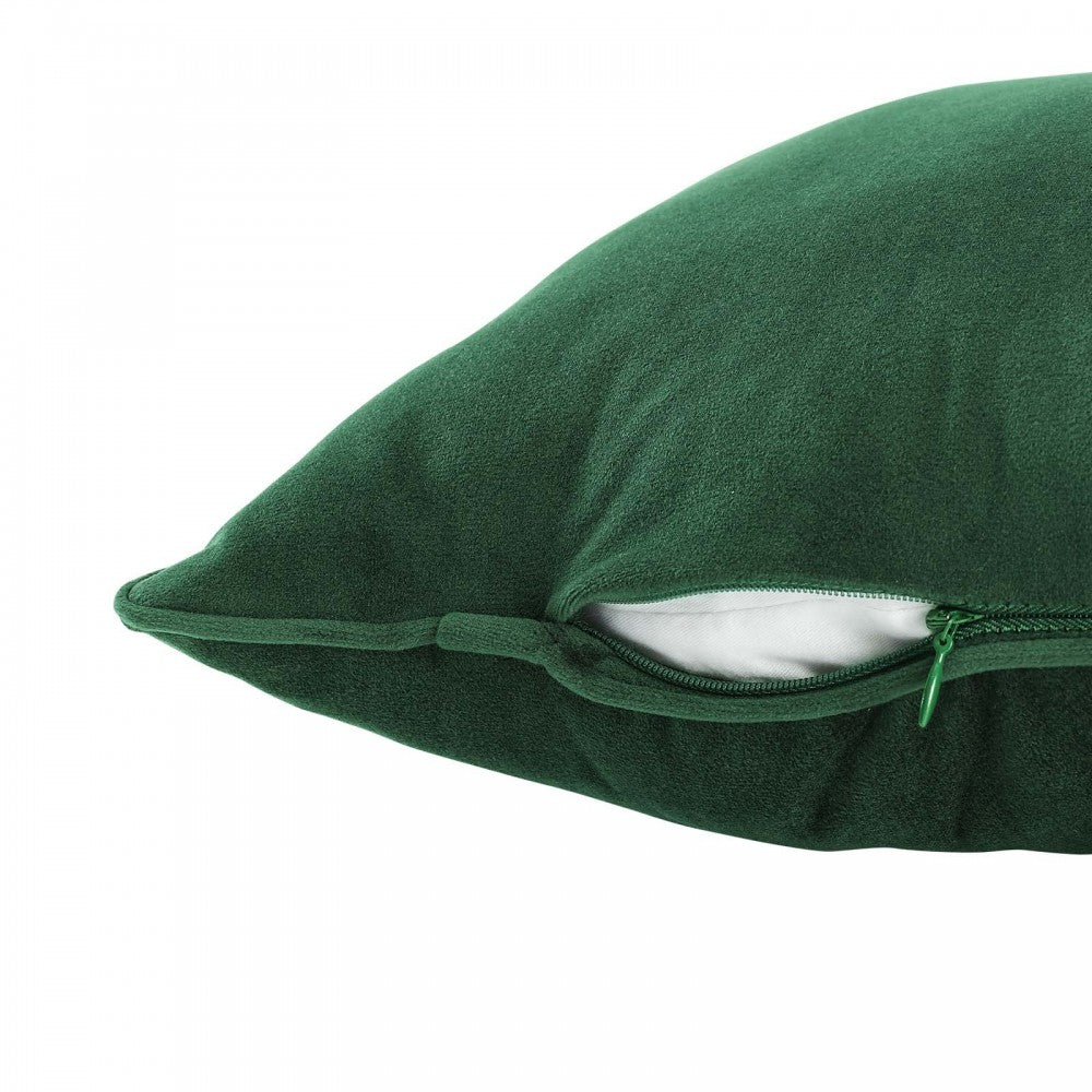 Enhance 20" Performance Velvet Throw Pillow, Green
