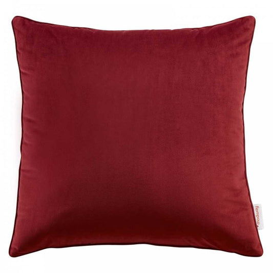 Enhance 20" Performance Velvet Throw Pillow, Maroon