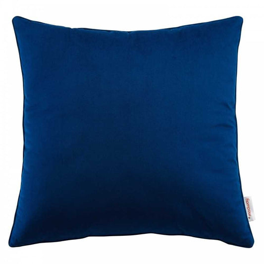 Enhance 20" Performance Velvet Throw Pillow, Navy