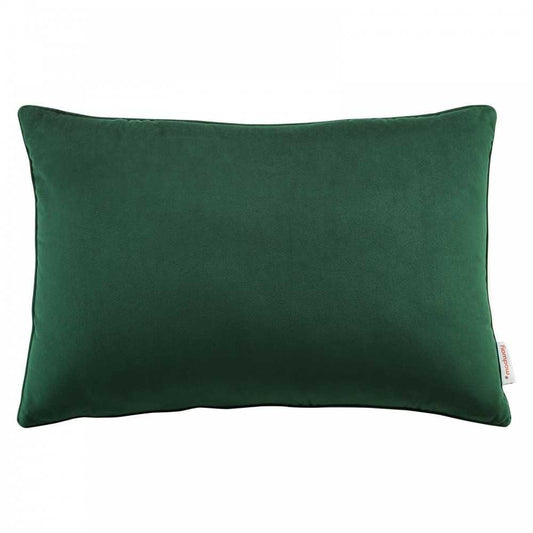 Enhance 24" Lumbar Performance Velvet Throw Pillow, Green