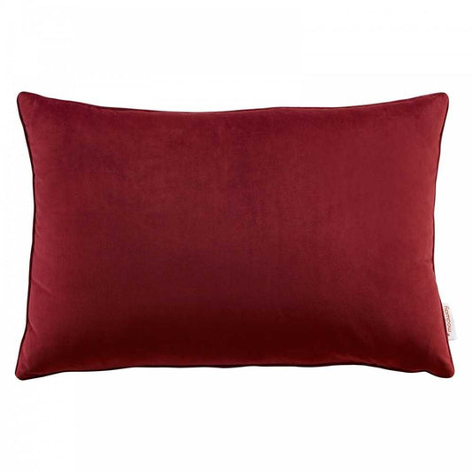 Enhance 24" Lumbar Performance Velvet Throw Pillow, Maroon