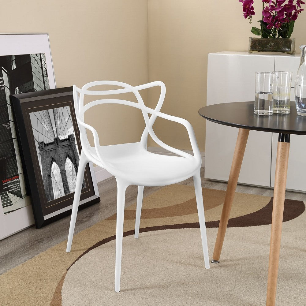 Entangled Dining Armchair, White
