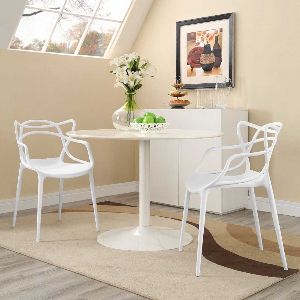 Entangled Dining Set Set of 2, White