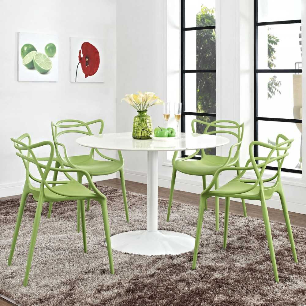 Entangled Dining Set Set of 4, Green