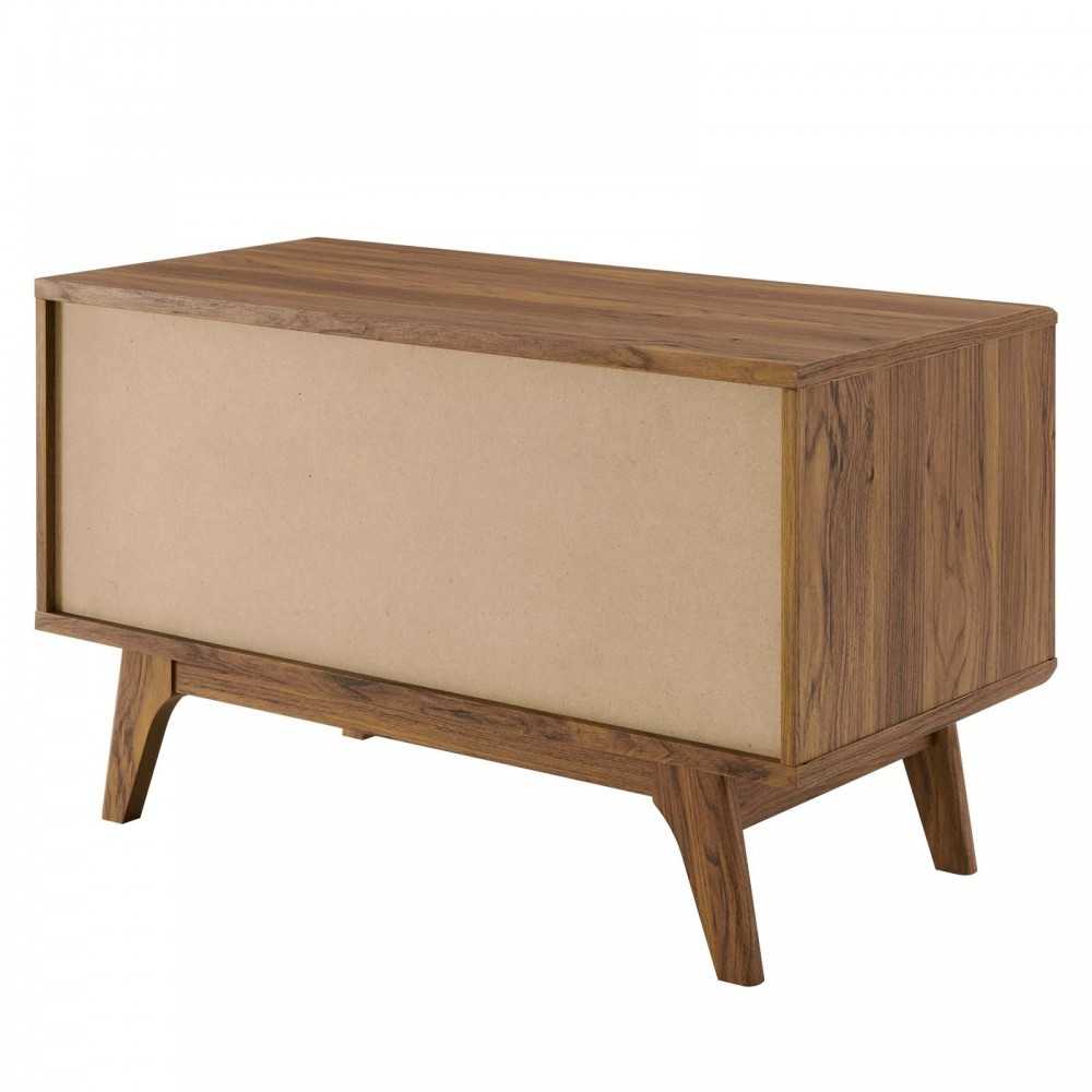 Envision Vinyl Record Display Stand, Walnut White, EEI-4261-WAL-WHI