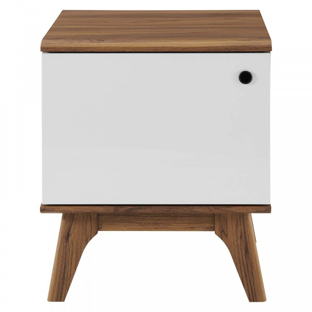 Envision Vinyl Record Display Stand, Walnut White, EEI-4260-WAL-WHI
