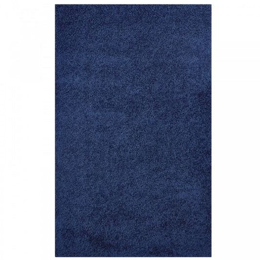 Enyssa Solid 5x8 Shag Area Rug, Navy