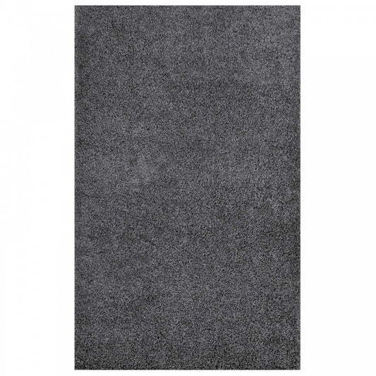 Enyssa Solid 5x8 Shag Area Rug, Dark Gray