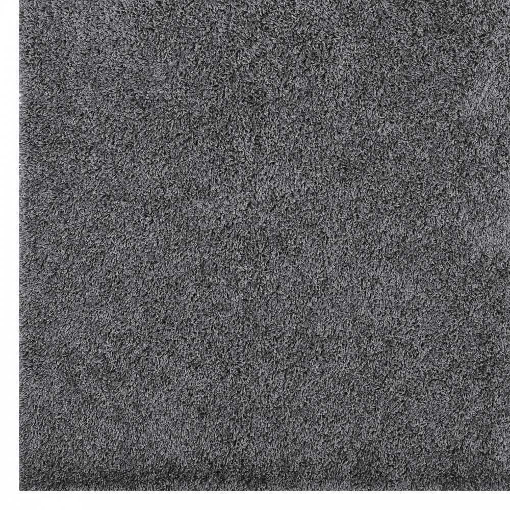 Enyssa Solid 5x8 Shag Area Rug, Dark Gray