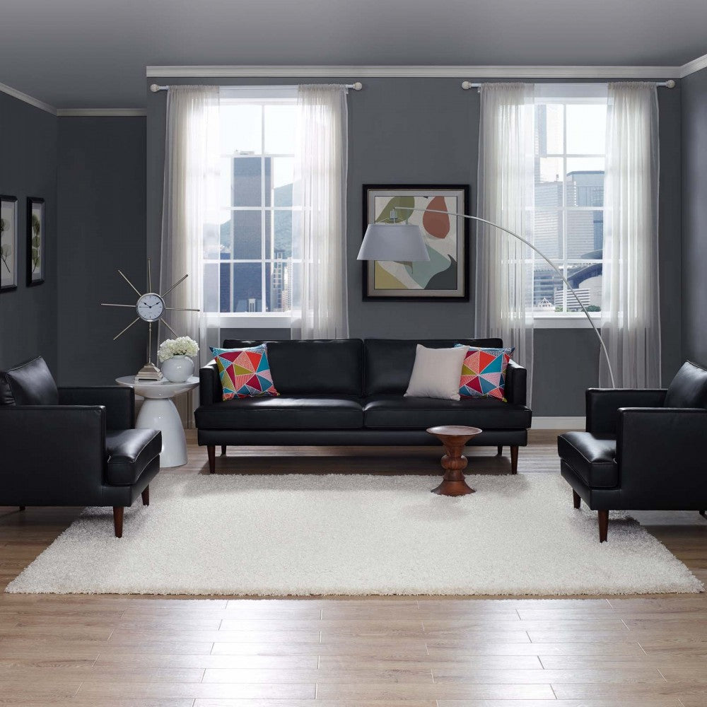 Enyssa Solid 8x10 Shag Area Rug, Ivory White