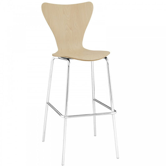 Ernie Wood Bar Stool, Natural