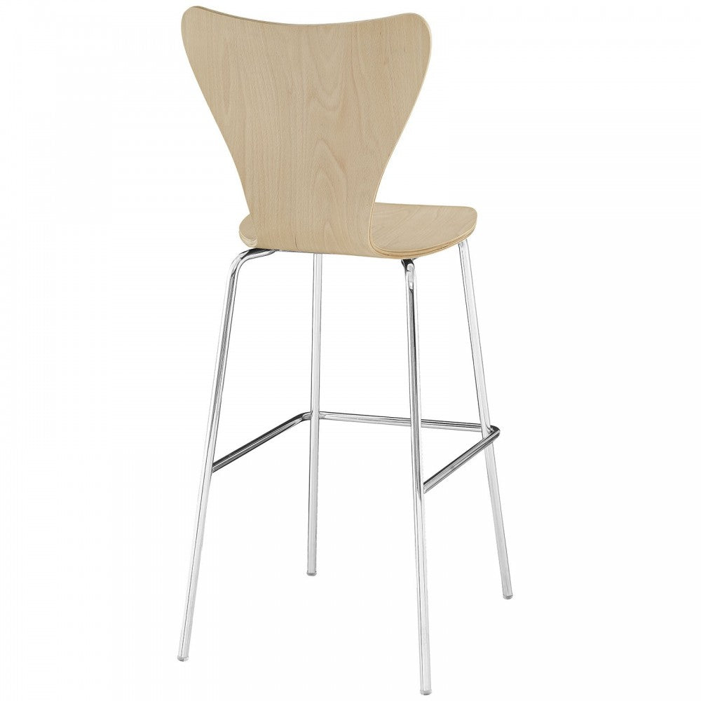 Ernie Wood Bar Stool, Natural