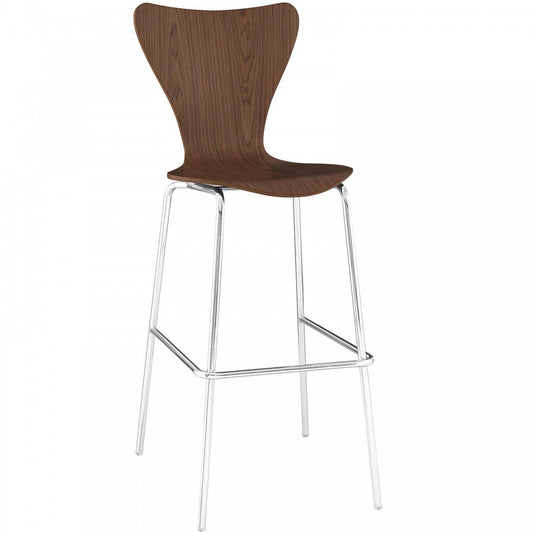 Ernie Wood Bar Stool, Walnut