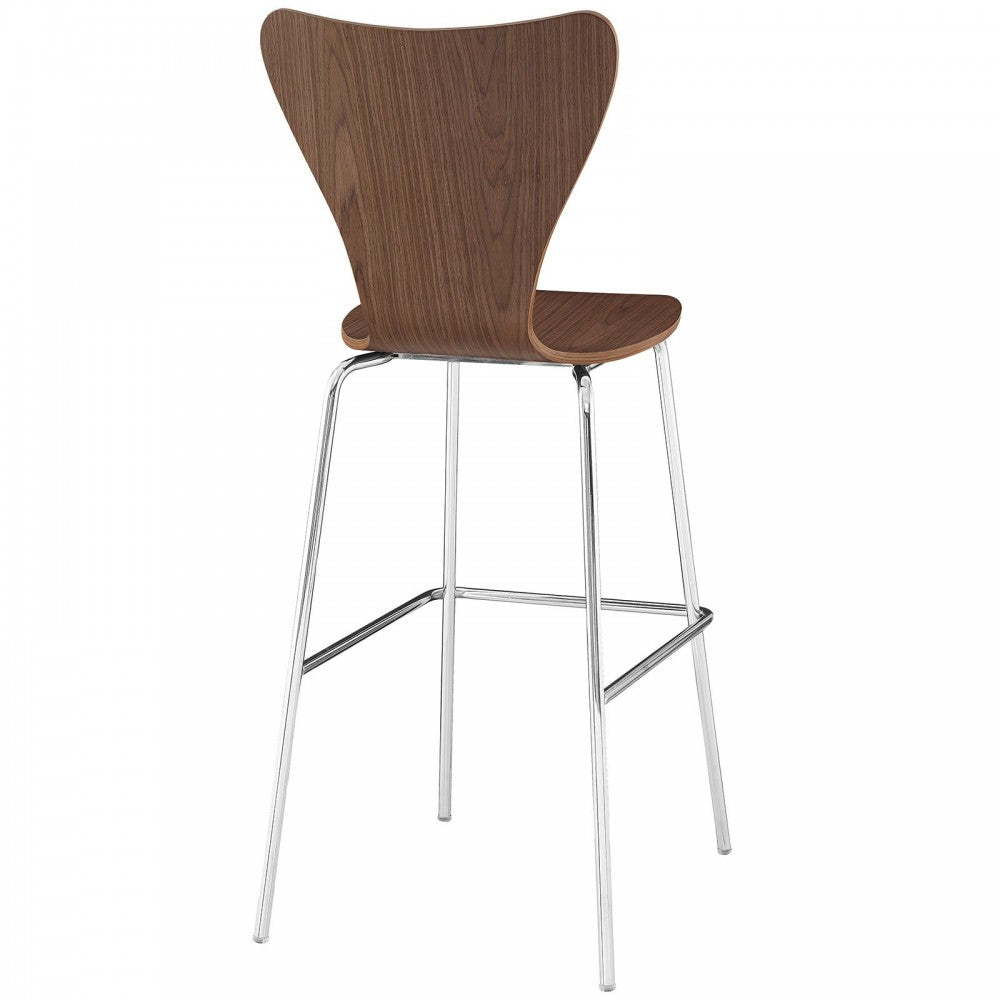 Ernie Wood Bar Stool, Walnut