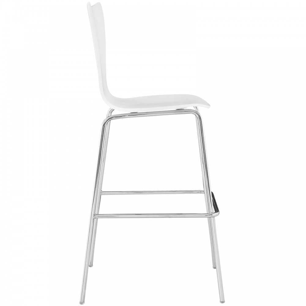 Ernie Wood Bar Stool, White