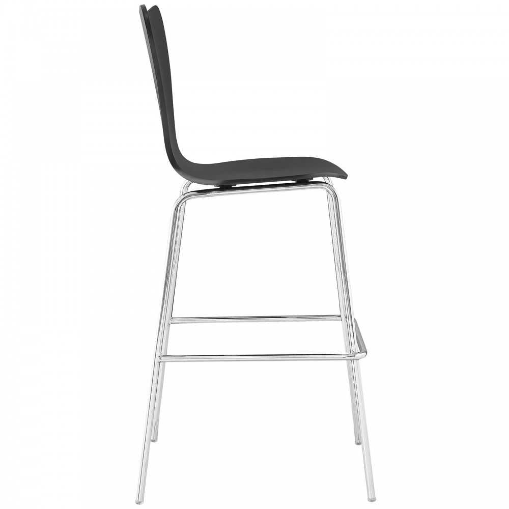 Ernie Wood Bar Stool, Black