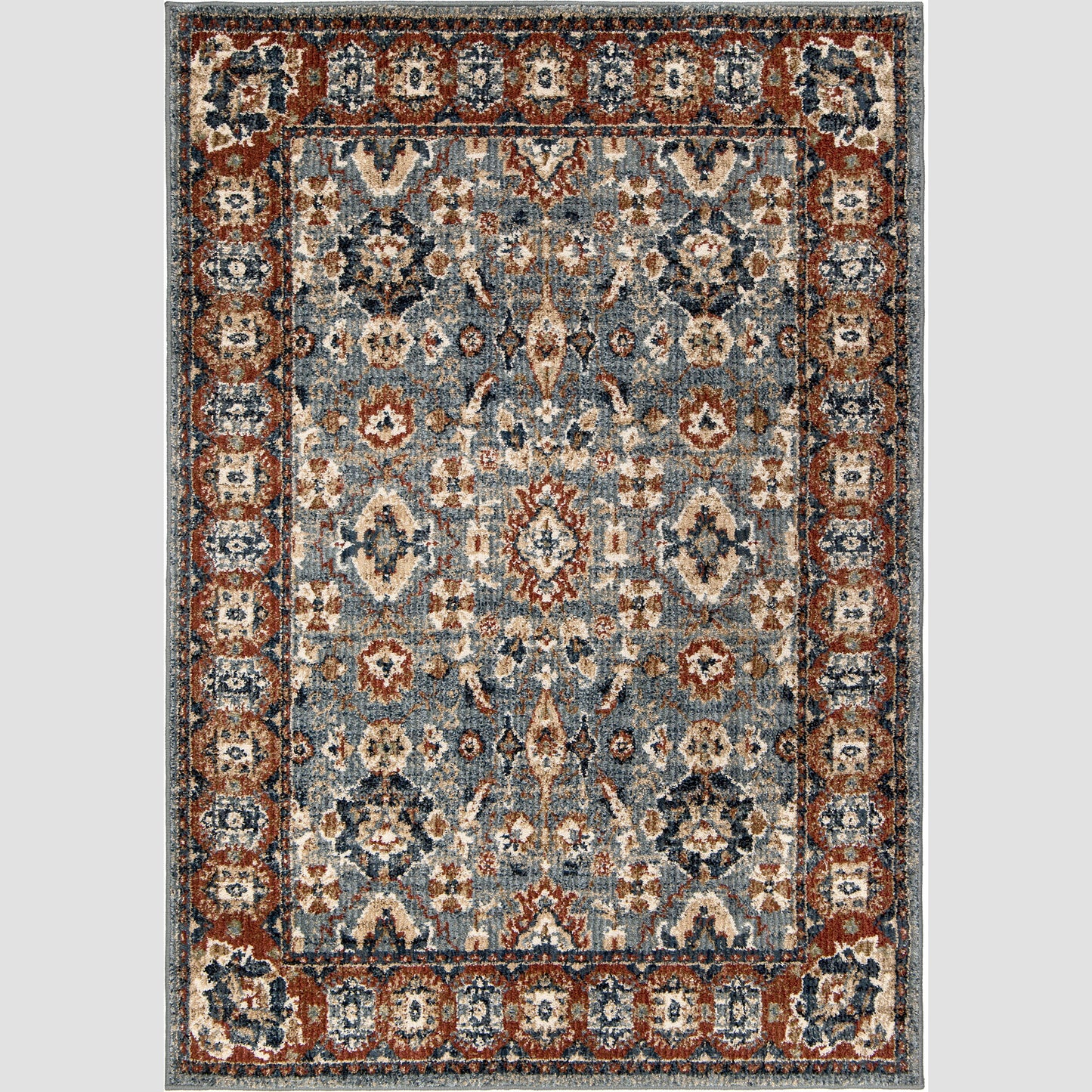 Orian American Heritage Persian Border Indigo 90"X114"