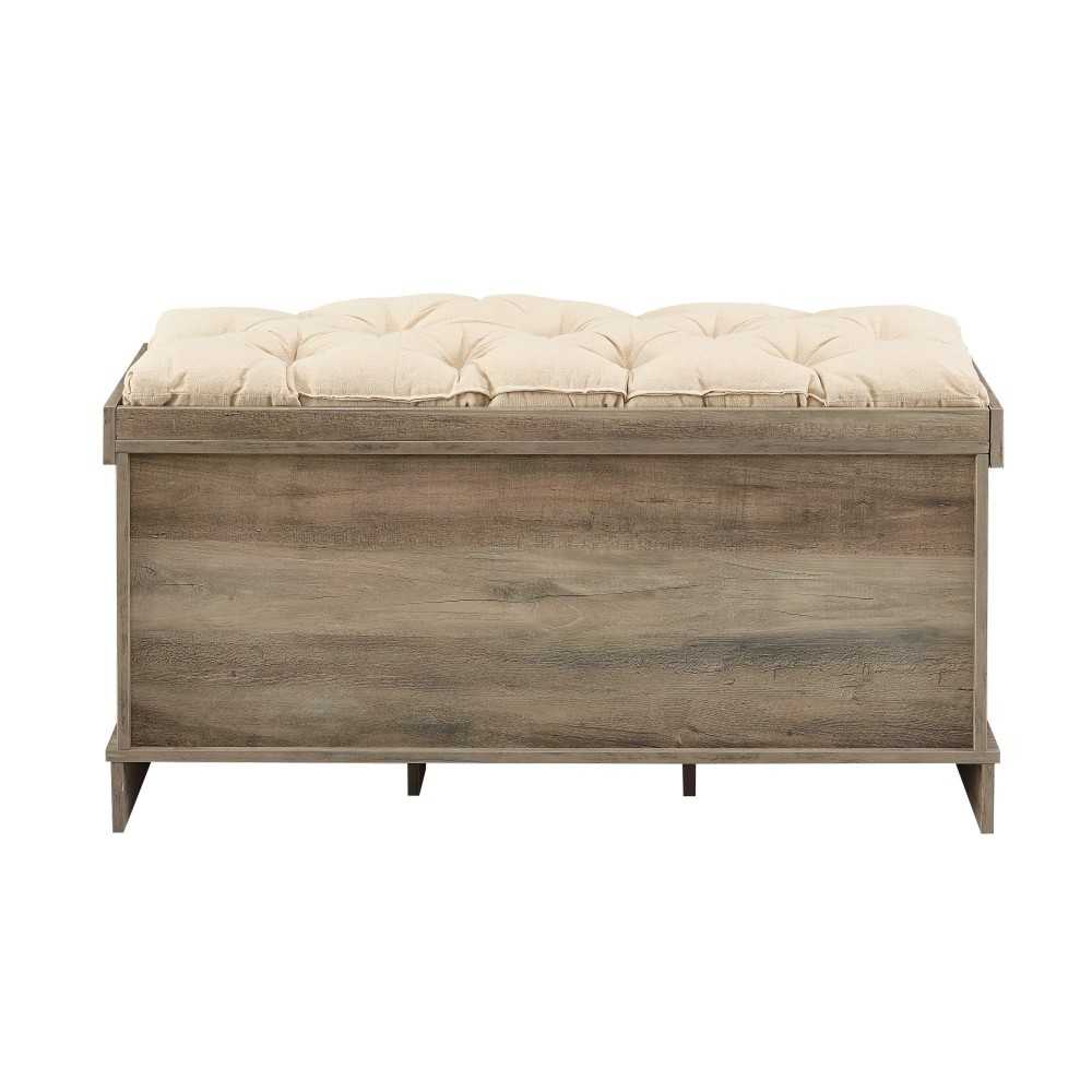 Essential 42" Modern Farmhouse Entryway Storage Bench - Gray Wash