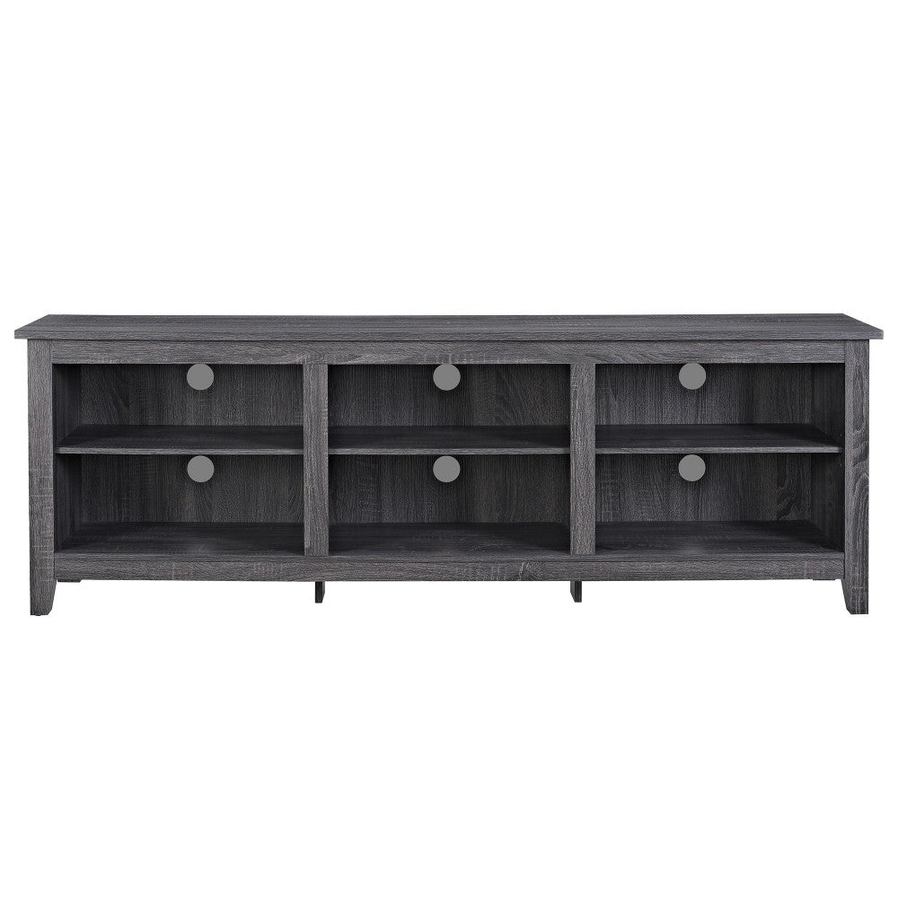 Essential 70" Rustic Wood TV Stand - Charcoal