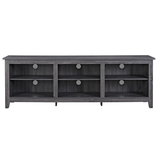 Essential 70" Rustic Wood TV Stand - Charcoal