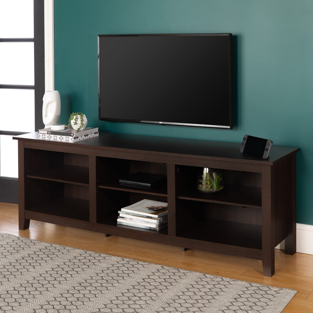 Essential 70" Rustic Wood TV Stand - Espresso