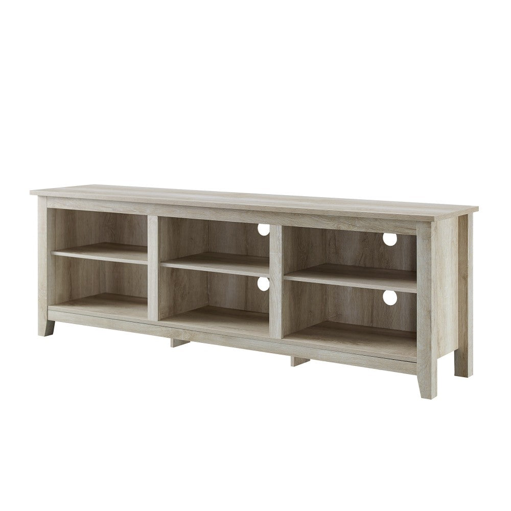 Essential 70" Rustic Wood TV Stand - White Oak