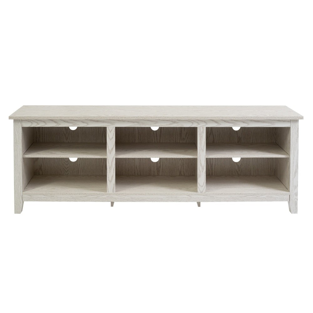 Essential 70" Rustic Wood TV Stand - White Wash