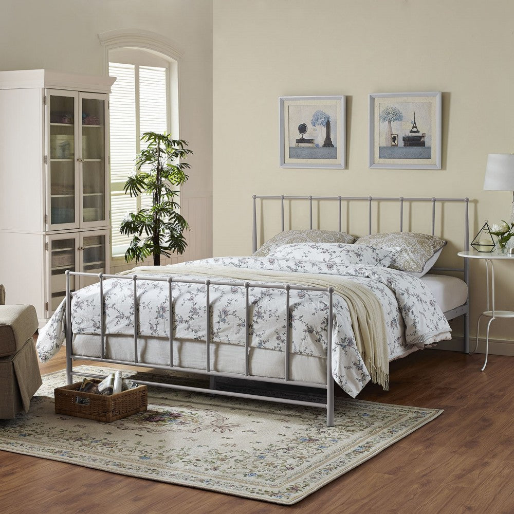 Estate King Bed, Gray