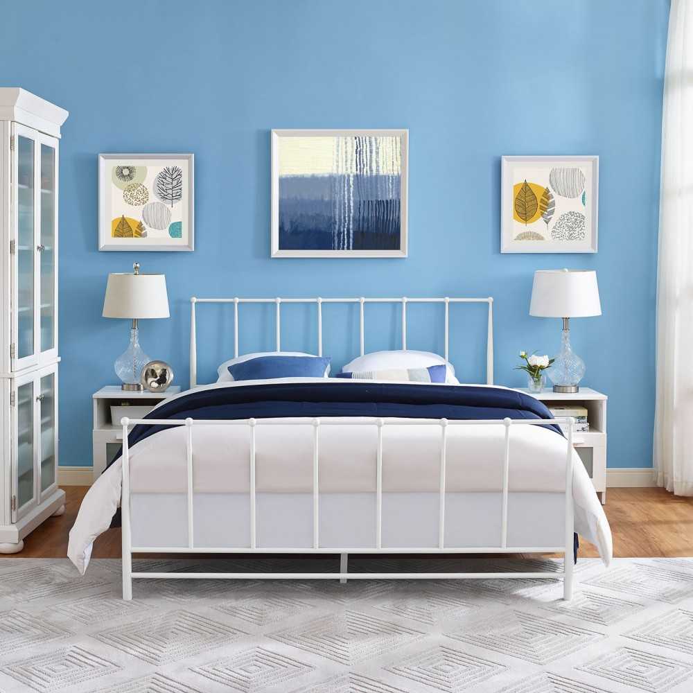 Estate King Bed, White