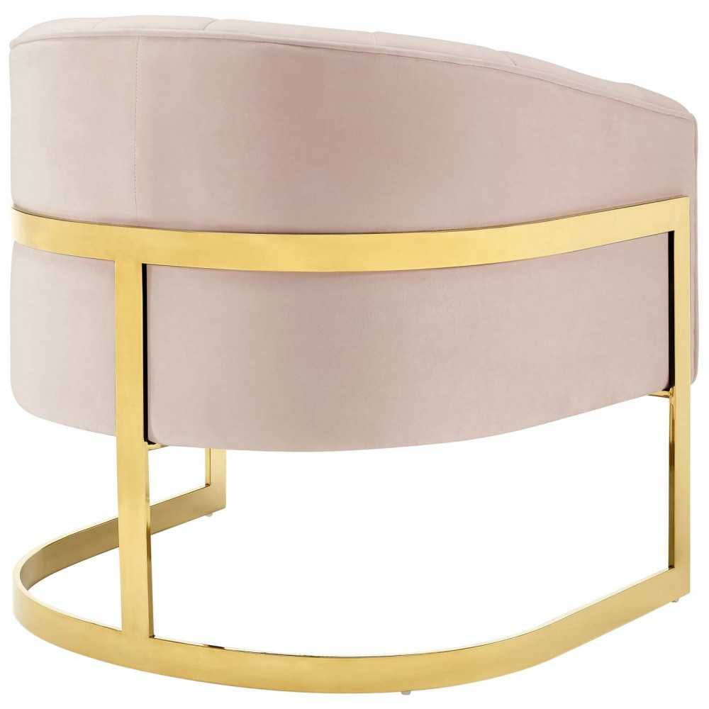 Esteem Accent Armchair Performance Velvet Set of 2, Pink