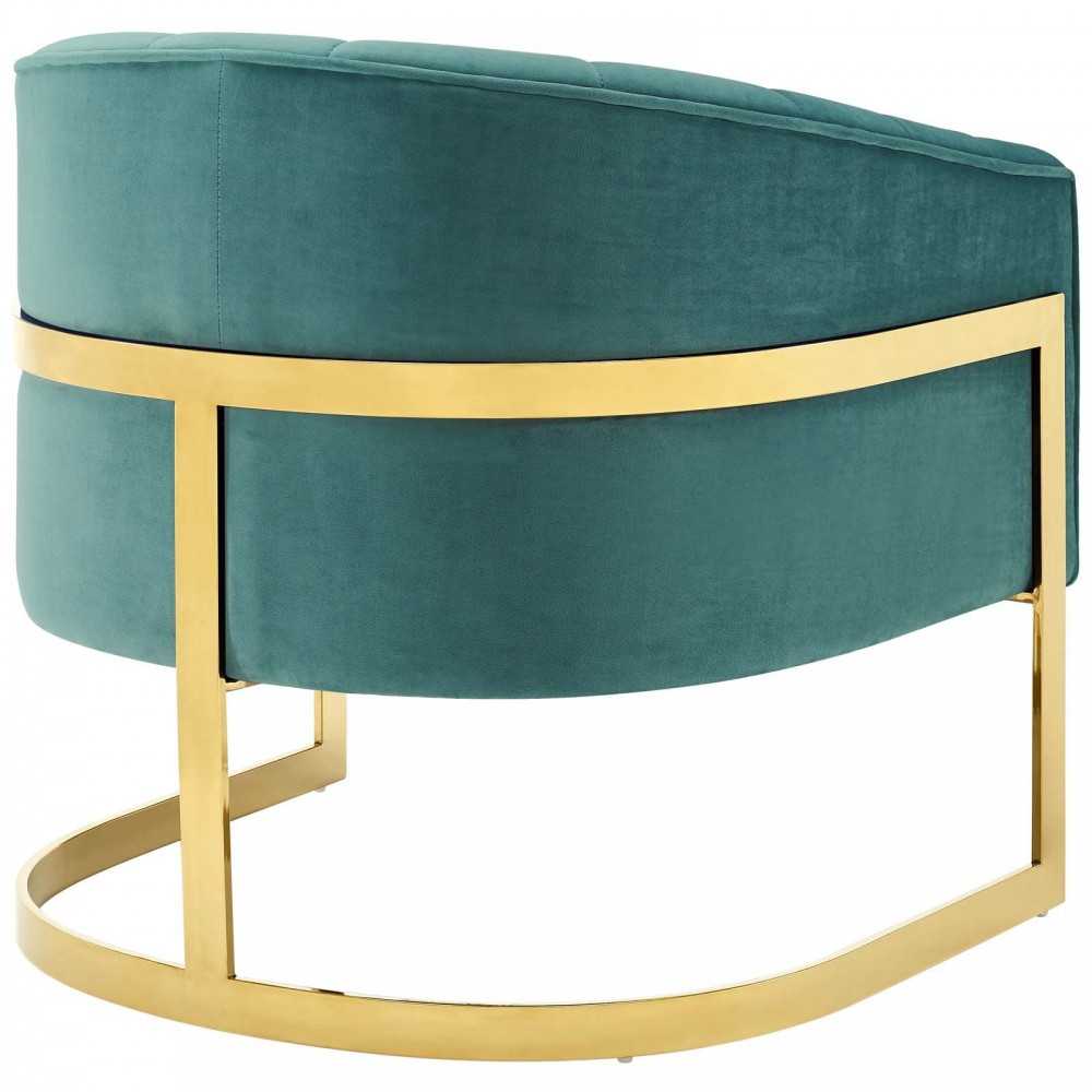 Esteem Accent Armchair Performance Velvet Set of 2, Teal