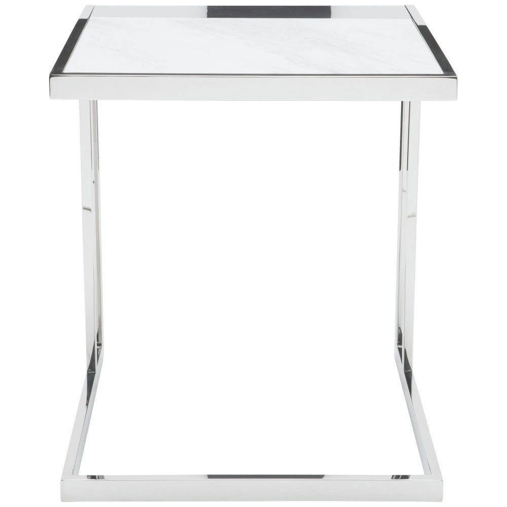 Ethan White Stone Side Table, HGTB172