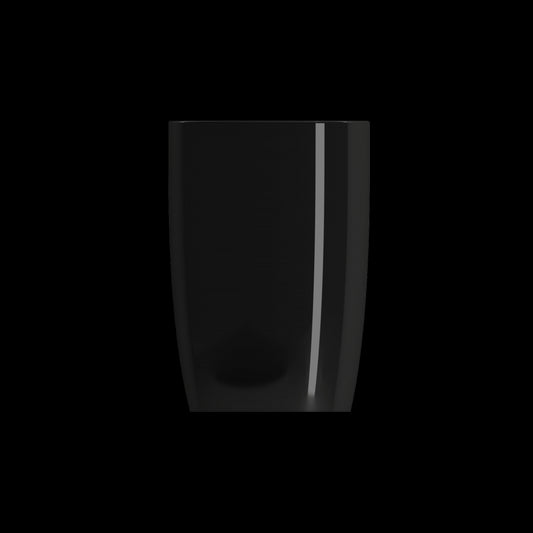 Etna Monoblock Pedestal Sink Fireclay 33.75 in. with Drain Cover in Black
