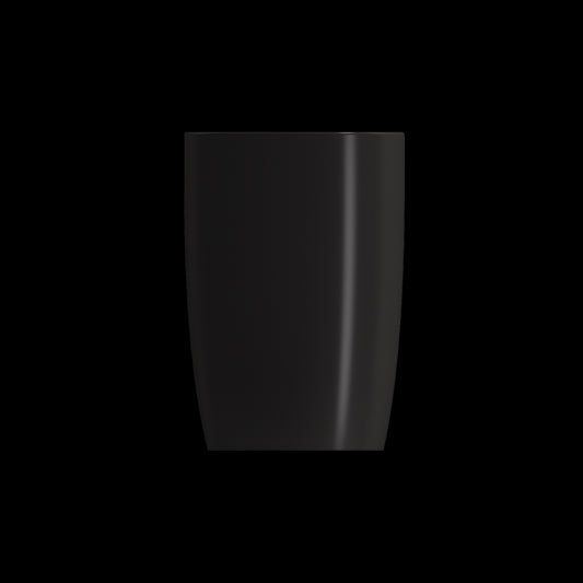 Etna Monoblock Pedestal Sink Fireclay 33.75 in. with Drain Cover in Matte Black