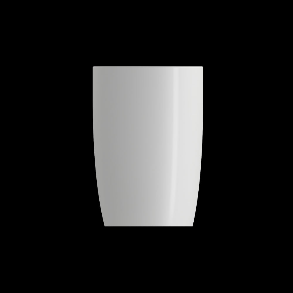 Etna Monoblock Pedestal Sink Fireclay 33.75 in. with Drain Cover in Matte White