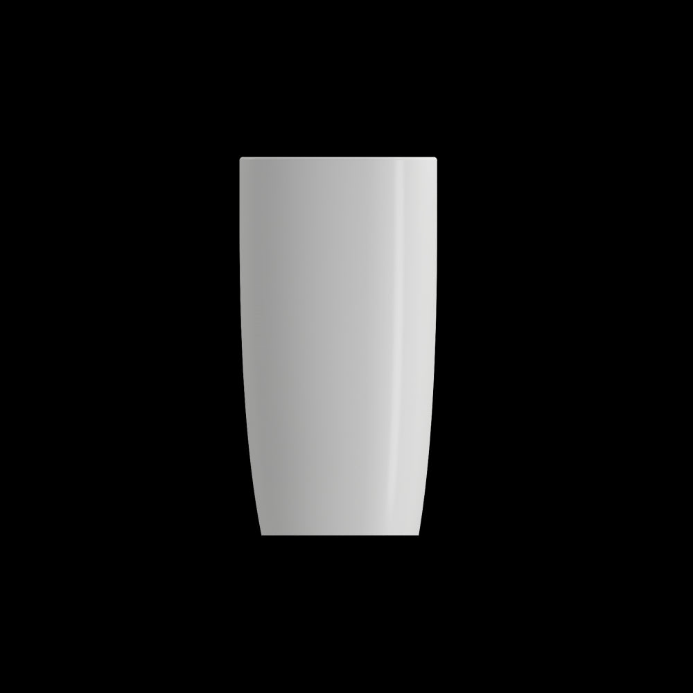 Etna Monoblock Pedestal Sink Fireclay 33.75 in. with Drain Cover in Matte White