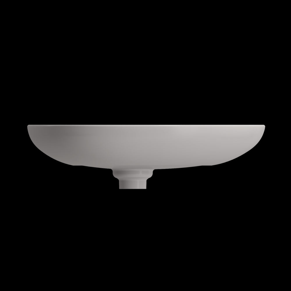Etna Vessel Fireclay 23.25 in. with Matching Drain Cover in Matte Gray