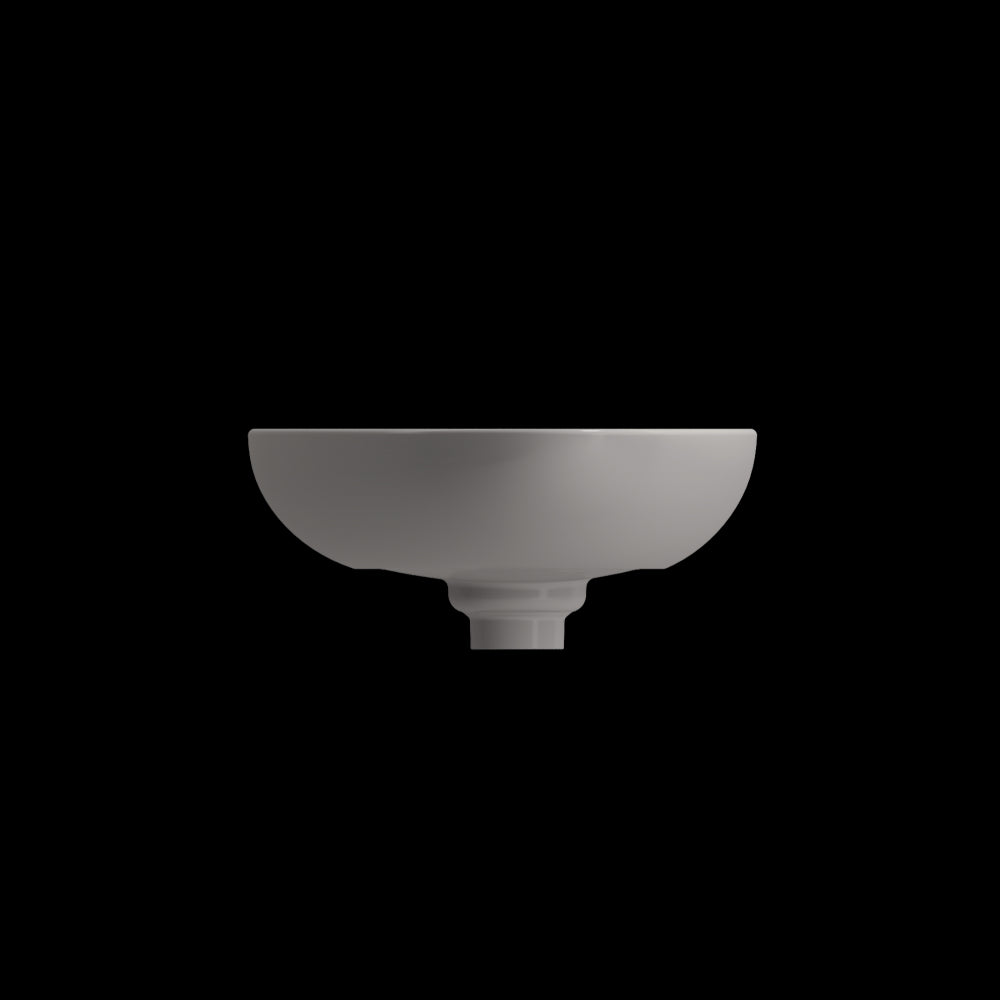 Etna Vessel Fireclay 23.25 in. with Matching Drain Cover in Matte Gray